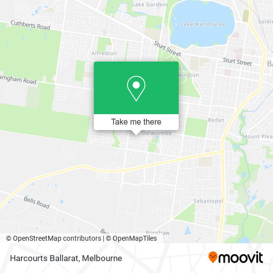 Harcourts Ballarat map