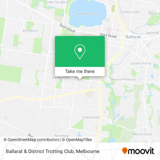 Ballarat & District Trotting Club map