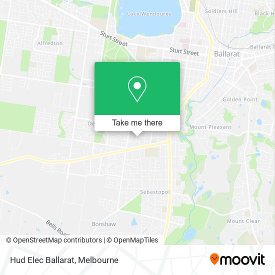 Hud Elec Ballarat map