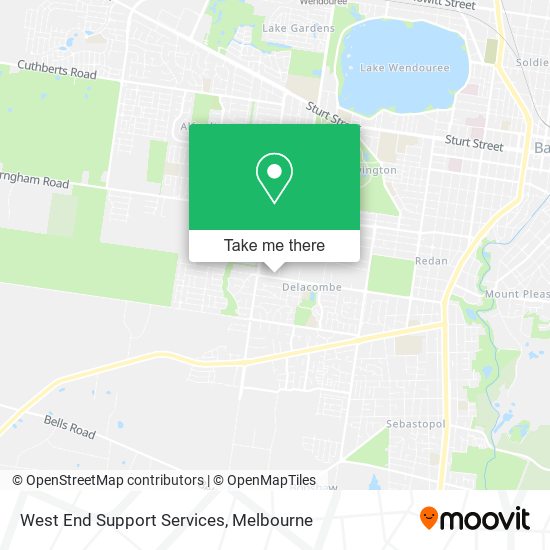 West End Support Services map
