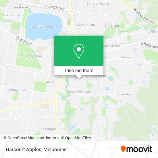 Harcourt Apples map