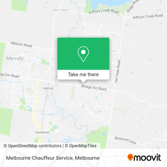 Mapa Melbourne Chauffeur Service