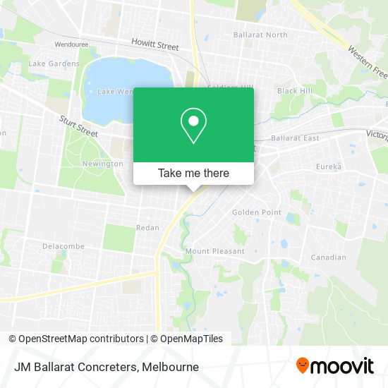 JM Ballarat Concreters map