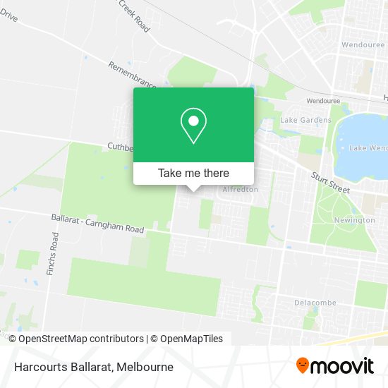 Harcourts Ballarat map