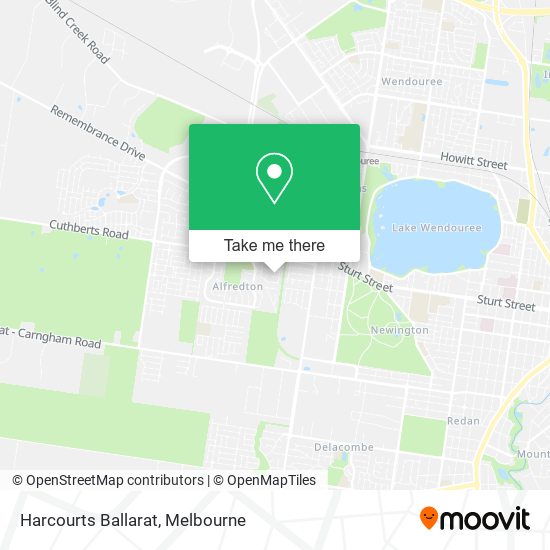 Harcourts Ballarat map