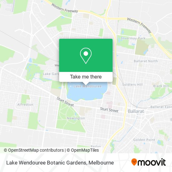 Lake Wendouree Botanic Gardens map