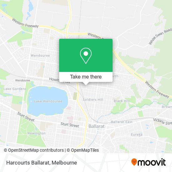 Harcourts Ballarat map
