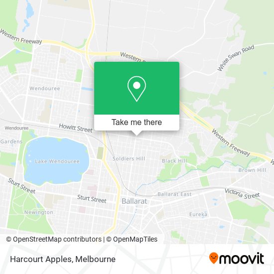 Harcourt Apples map