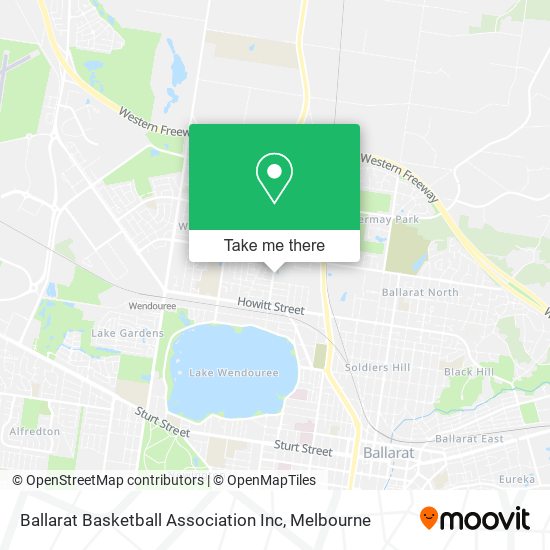 Ballarat Basketball Association Inc map