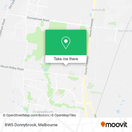 BWS Donnybrook map