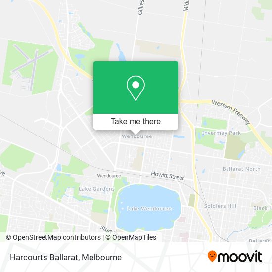 Harcourts Ballarat map