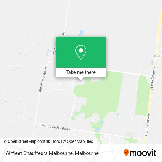 Airfleet Chauffeurs Melbourne map