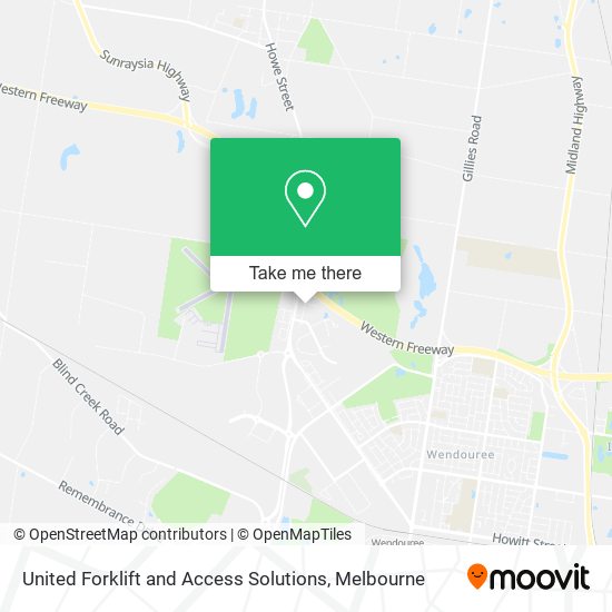 United Forklift and Access Solutions map