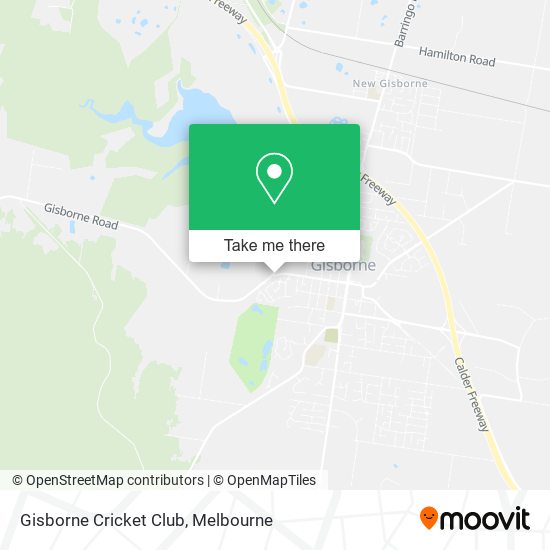 Gisborne Cricket Club map