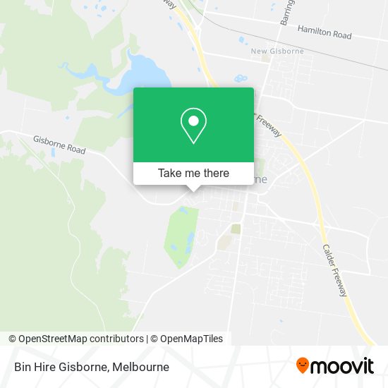 Bin Hire Gisborne map