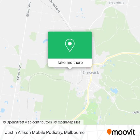 Justin Allison Mobile Podiatry map