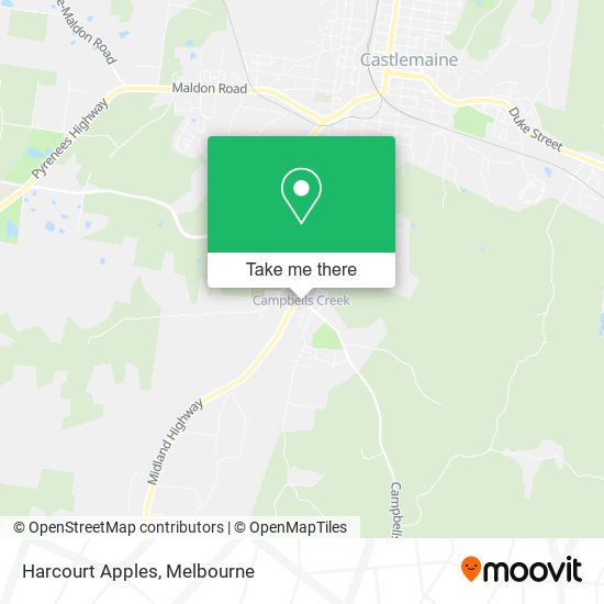 Harcourt Apples map