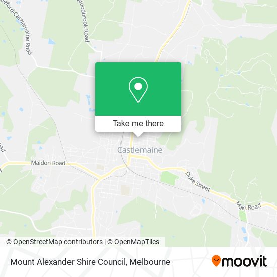 Mapa Mount Alexander Shire Council