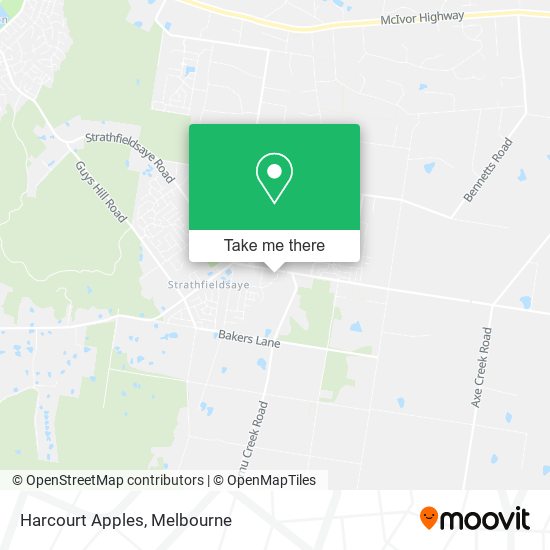 Harcourt Apples map