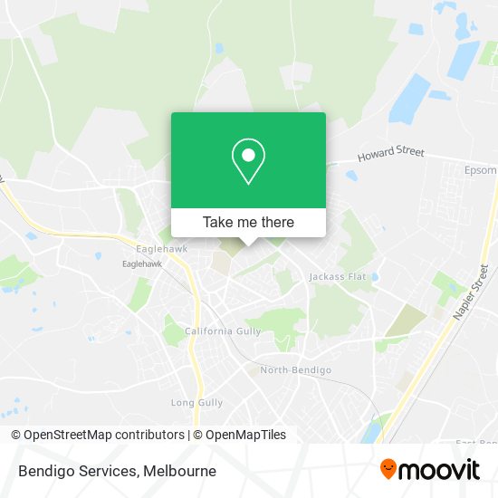 Bendigo Services map