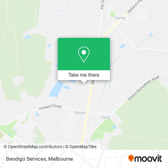 Bendigo Services map