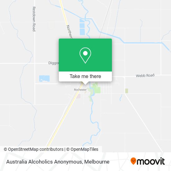 Australia Alcoholics Anonymous map