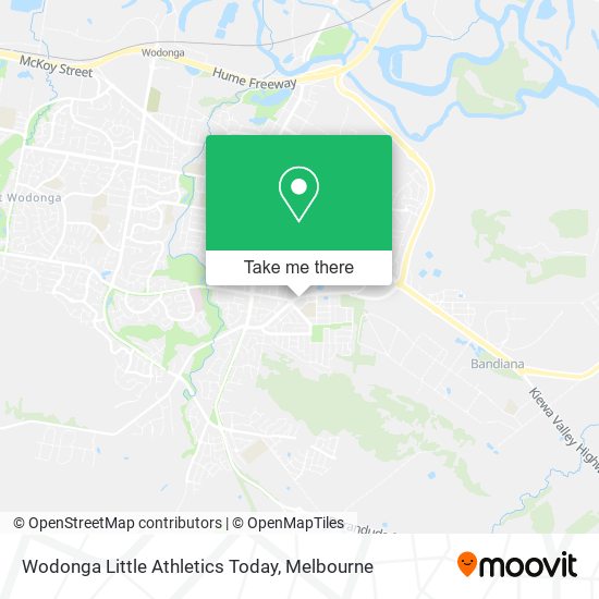 Wodonga Little Athletics Today map