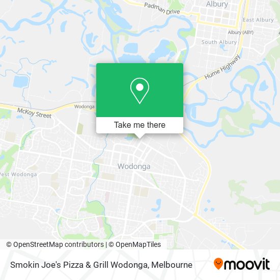 Smokin Joe's Pizza & Grill Wodonga map