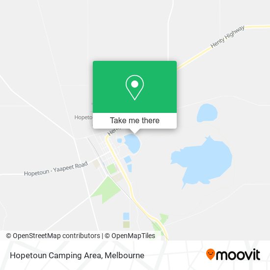 Hopetoun Camping Area map