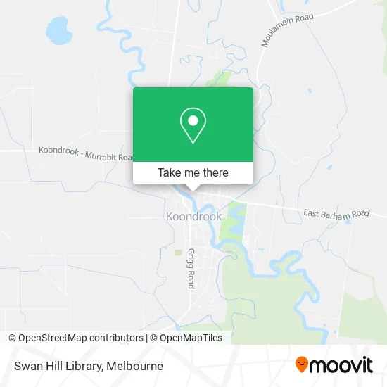 Mapa Swan Hill Library