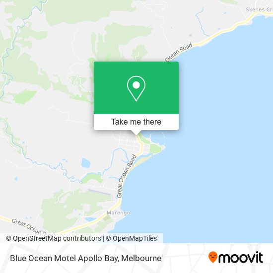 Blue Ocean Motel Apollo Bay map