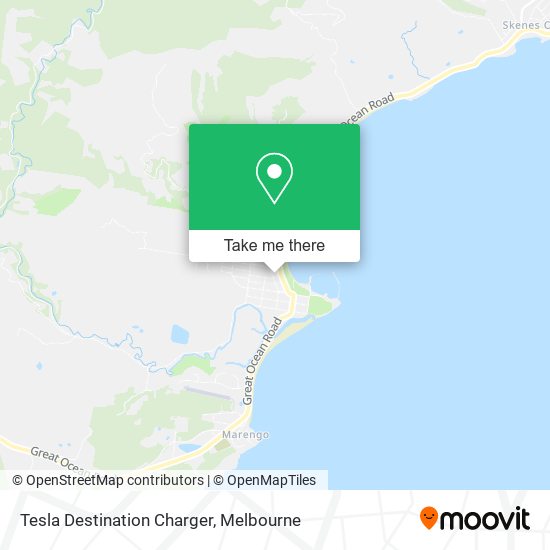 Tesla Destination Charger map