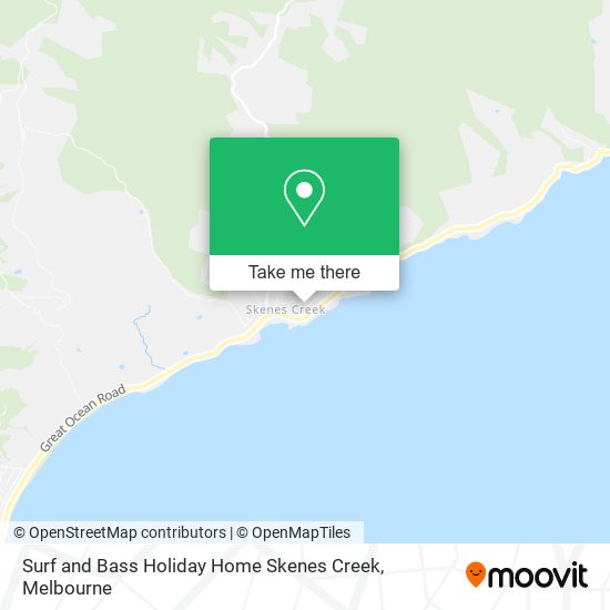 Surf and Bass Holiday Home Skenes Creek map