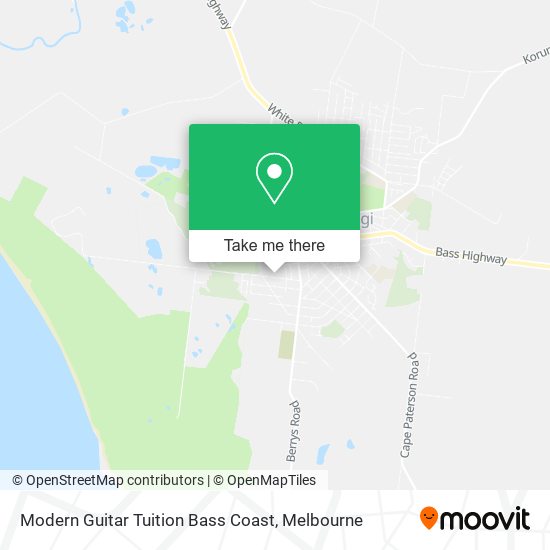 Modern Guitar Tuition Bass Coast map