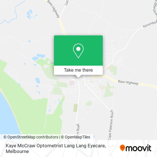 Kaye McCraw Optometrist Lang Lang Eyecare map