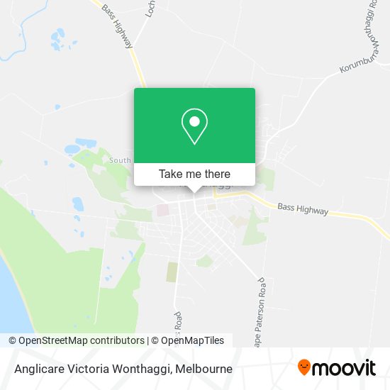Anglicare Victoria Wonthaggi map