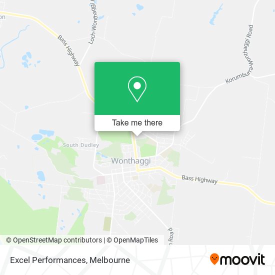 How to get to Excel Performances in Wonthaggi by bus or train?