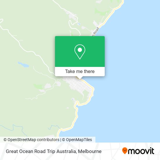 Mapa Great Ocean Road Trip Australia