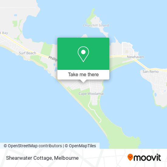 Shearwater Cottage map