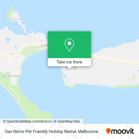 San Remo Pet Friendly Holiday Rental map