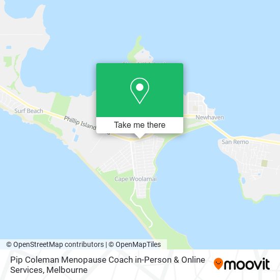 Pip Coleman Menopause Coach in-Person & Online Services map
