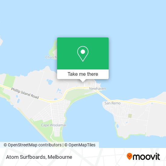 Atom Surfboards map