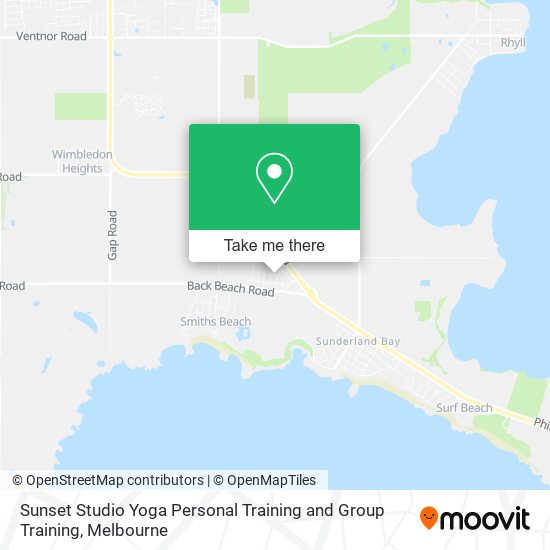 Sunset Studio Yoga Personal Training and Group Training map