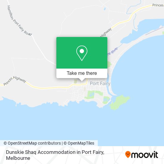 Dunskie Shaq Accommodation in Port Fairy map