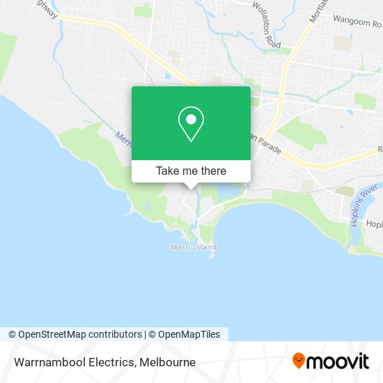 Mapa Warrnambool Electrics