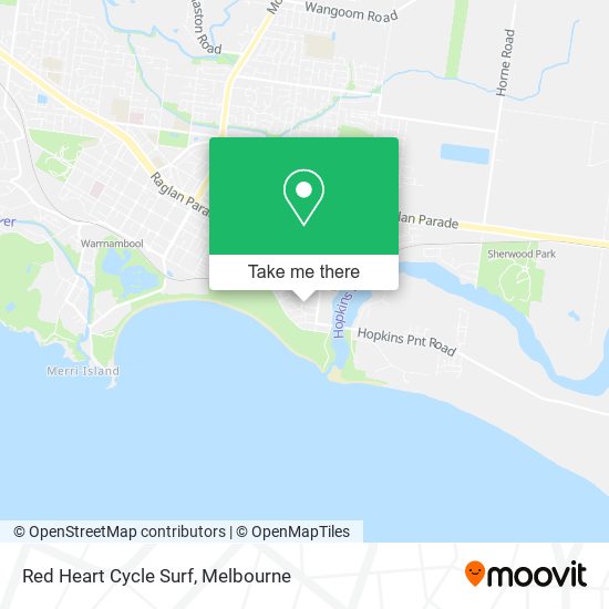 Red Heart Cycle Surf map