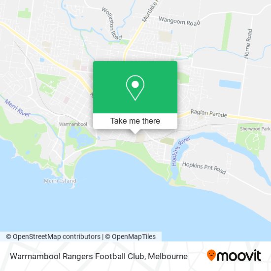 Warrnambool Rangers Football Club map