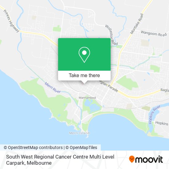 South West Regional Cancer Centre Multi Level Carpark map