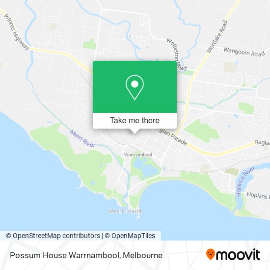 Possum House Warrnambool map
