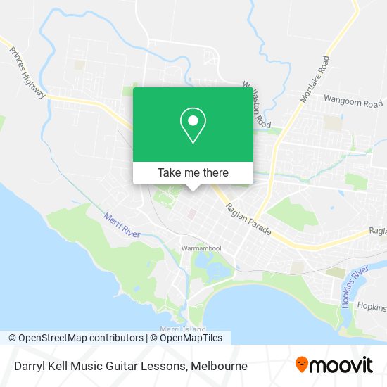 Darryl Kell Music Guitar Lessons map